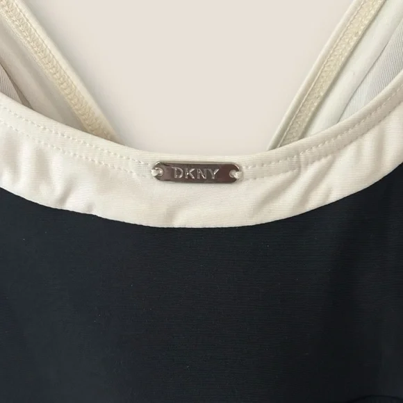 Dkny Black and White Colorblock One Piece Swimsuit - Picture 10 of 11